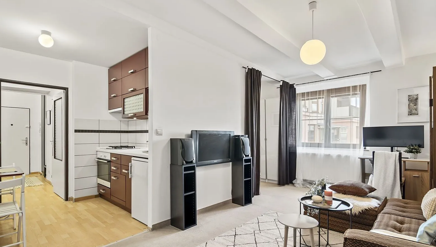 The apartment is available immediately and ready to move in.