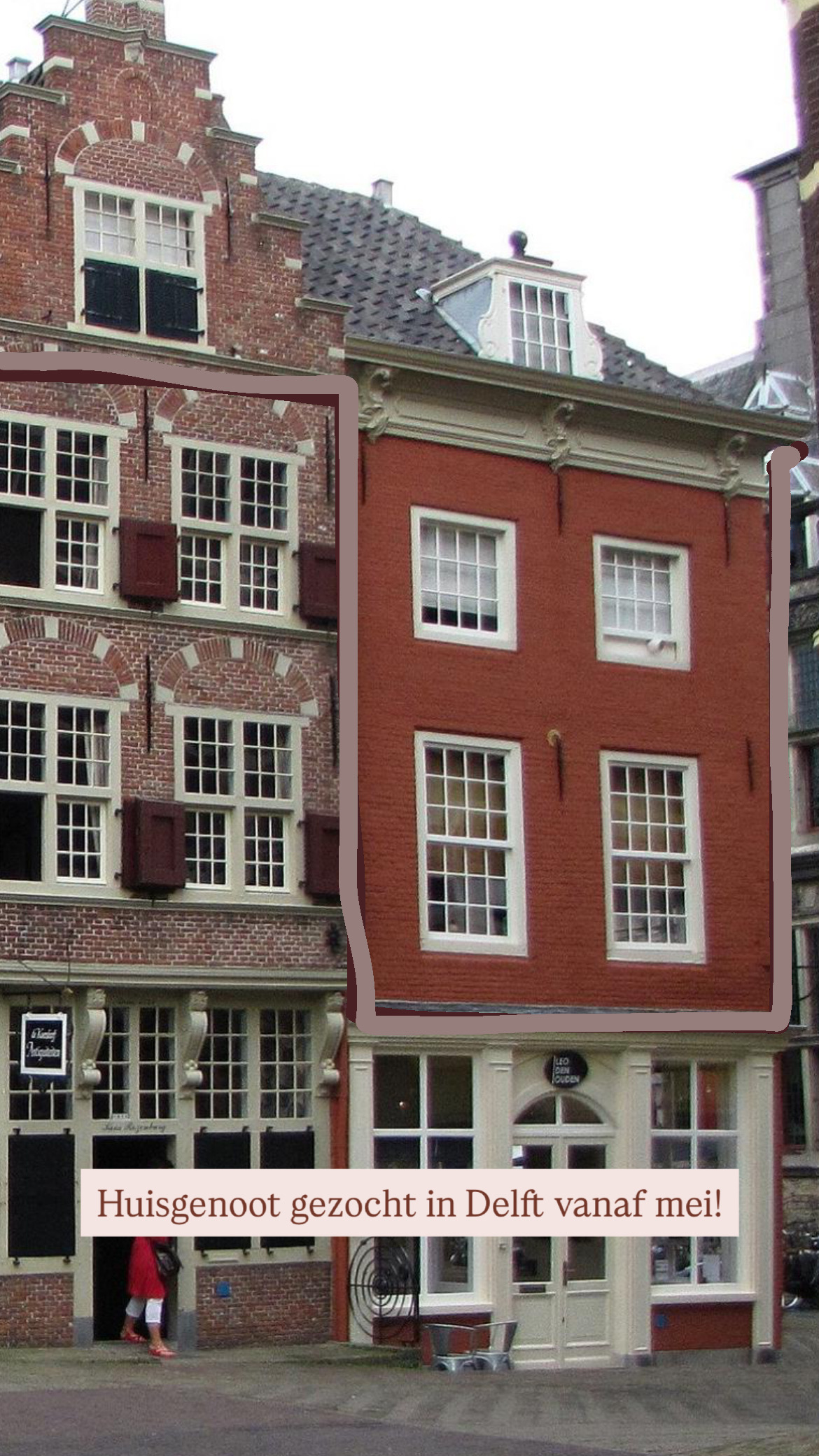 Huisgenoot gezocht in Delft (binnenstad) per mei