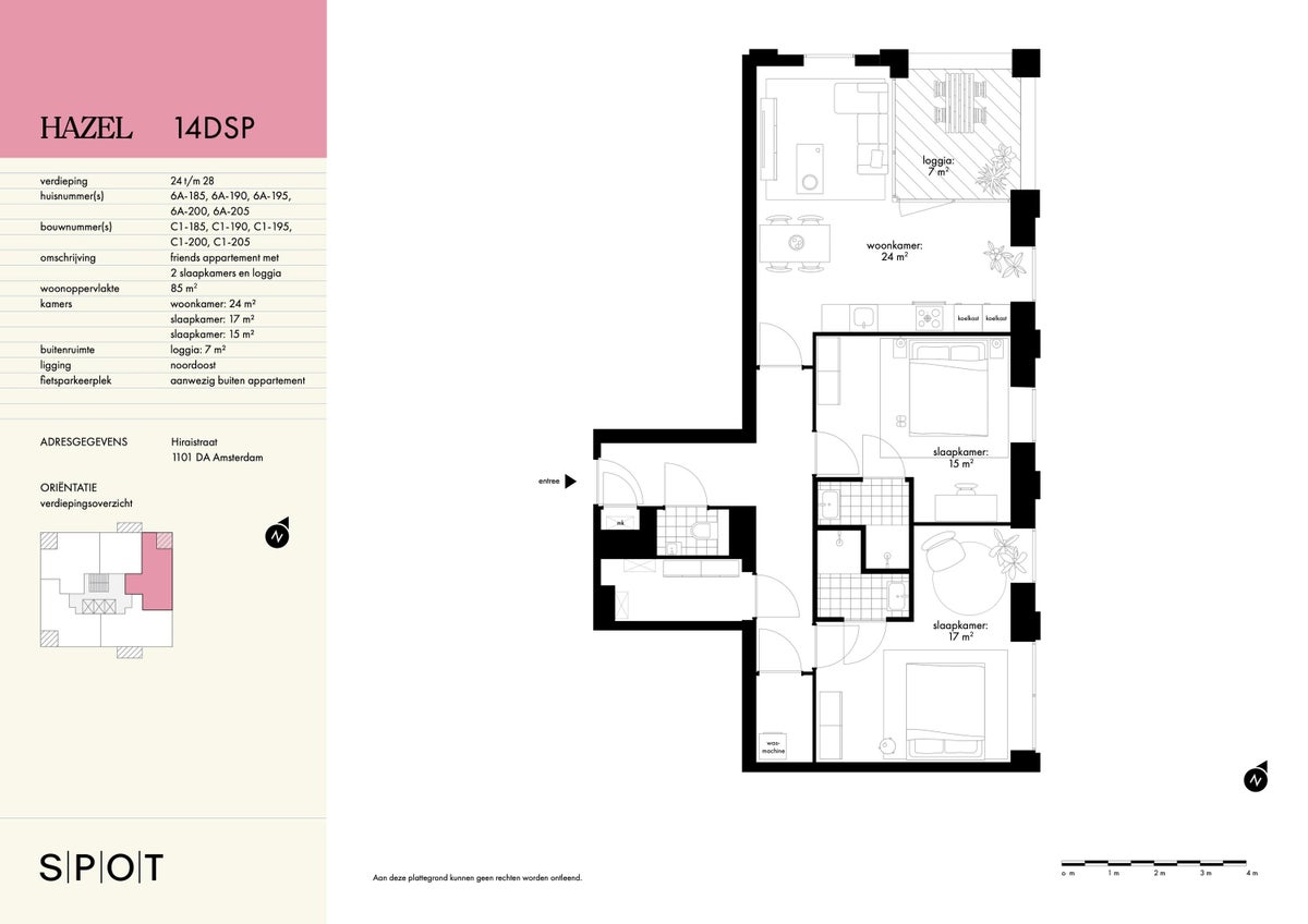Appartement te huur Amstel III/Bullewijk, Hiraistraat in Amsterdam voor € 1.870